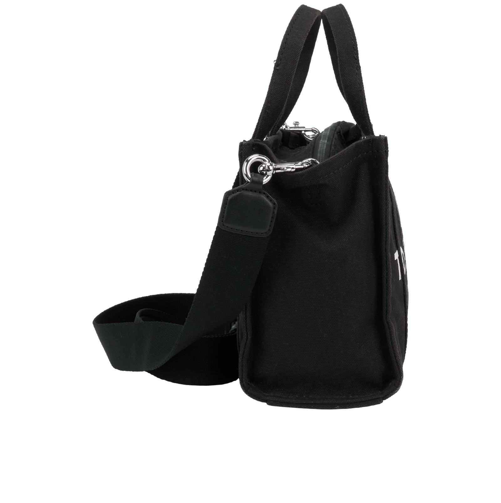 The Tote Bag, &pound;120, Handbags, Black, Canvas, Side view